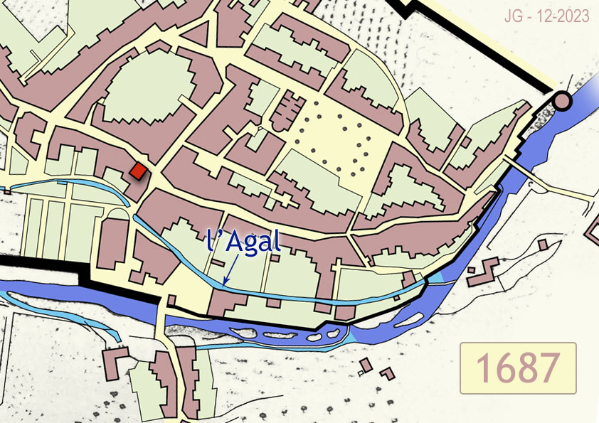 En amont du Moulin de CROYE - 1687