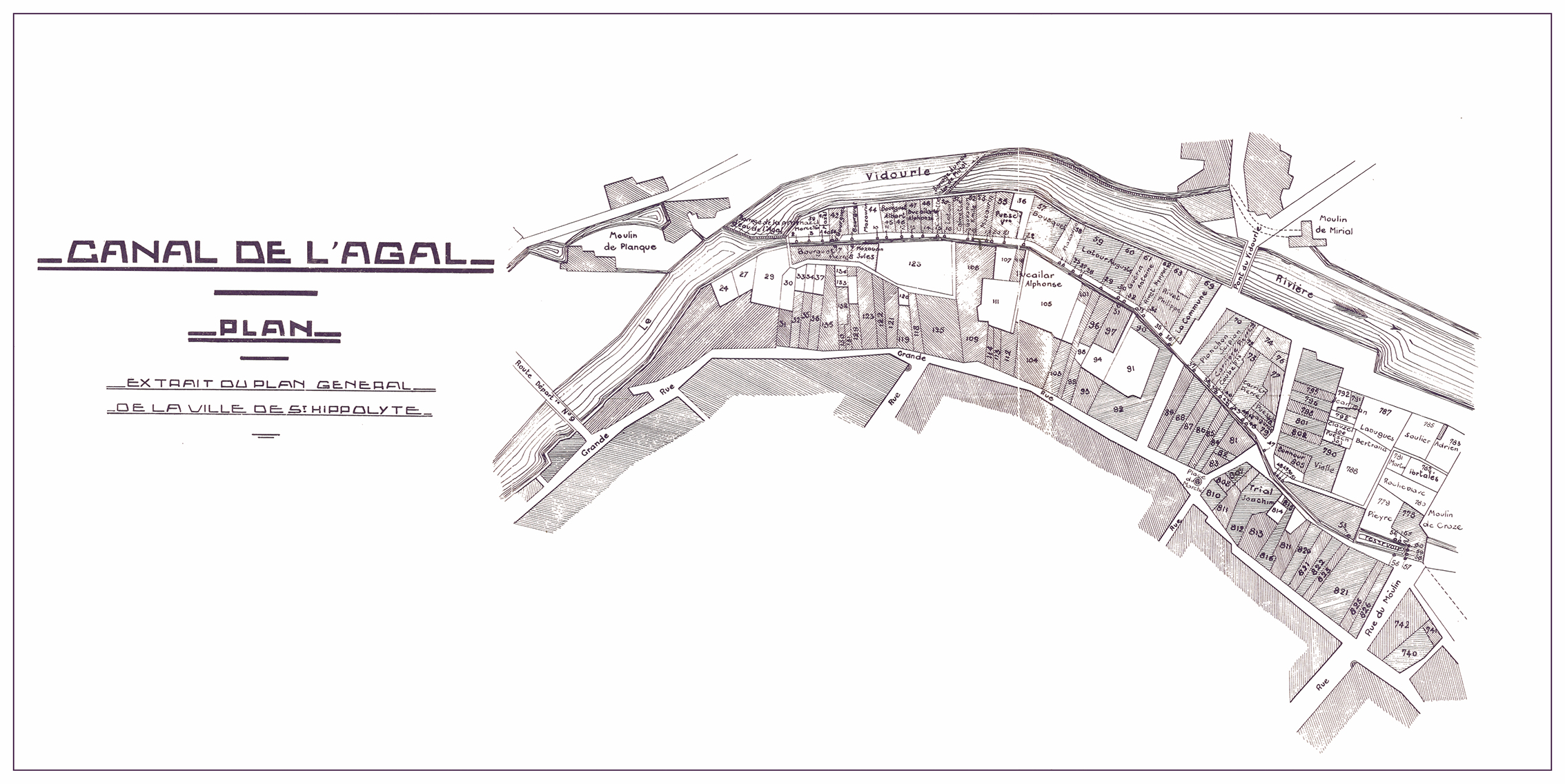 Projet de couverture de l'Agal - 1929